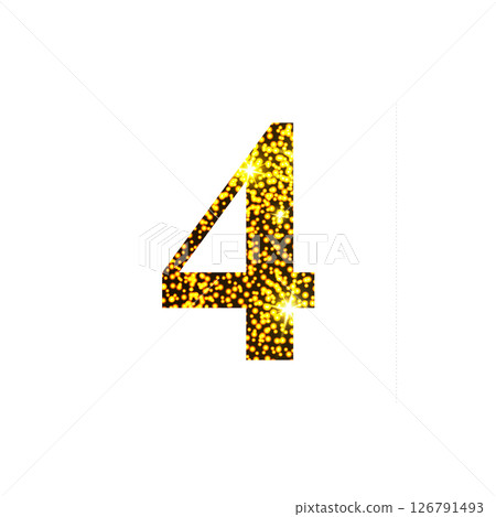 Golden number 4. Numbers for design 126791493