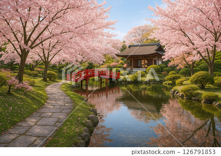 春天的日本庭園 126791853