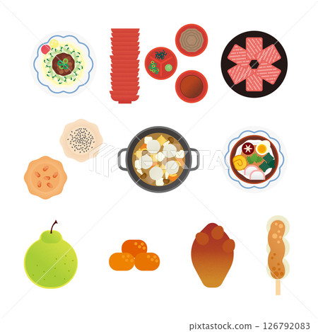 Iwate gourmet illustration set 2 Iwate gourmet illustration set 2 126792083