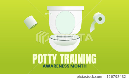 Little Steps, Big Wins, Potty Training Awareness Month, background template. Holiday concept. use to background, banner,	 126792482