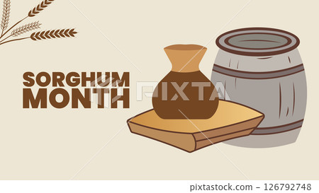 Sorghum Month background template. Sorghum Spotlight, The Ancient Grain with Modern Power Sorghum Month background template. Sorghum Spotlight, The Ancient Grain with Modern Power 126792748