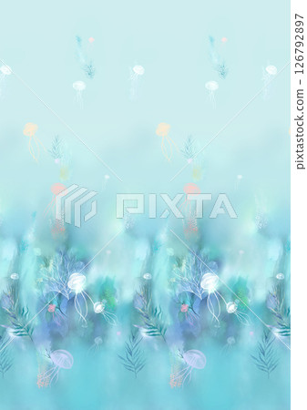 Artistic Geometric Floral Scrollwork Hand Drawn Patterns 126792897