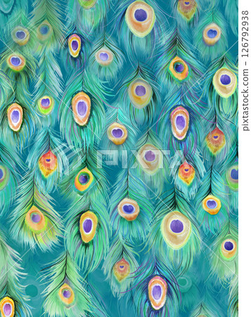 Artistic Geometric Floral Scrollwork Hand Drawn Patterns 126792938