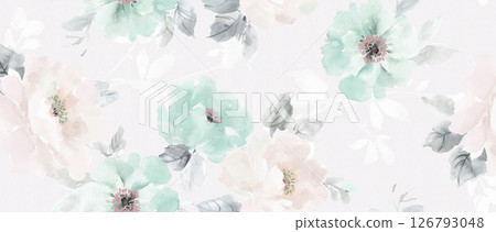 Harmonious Geometric Shapes with Floral Scroll Motif Illustrations Harmonious Geometric Shapes with Floral Scroll Motif Illustrations 126793048