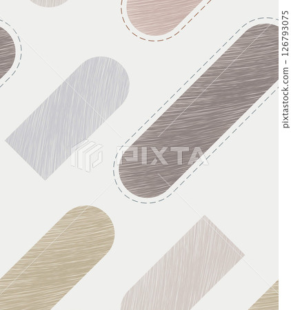 Unique Hand Painted Geometric and Curly Floral Design Artworks 126793075