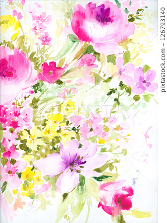 Unique Hand Painted Geometric and Curly Floral Design Artworks Unique Hand Painted Geometric and Curly Floral Design Artworks 126793140
