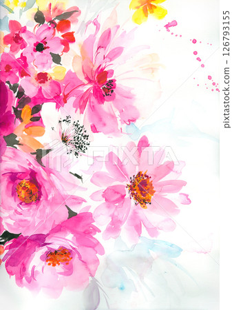 Unique Hand Painted Geometric and Curly Floral Design Artworks Unique Hand Painted Geometric and Curly Floral Design Artworks 126793155