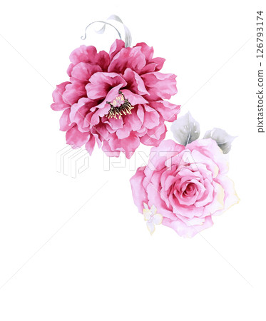 Unique Hand Painted Geometric and Curly Floral Design Artworks Unique Hand Painted Geometric and Curly Floral Design Artworks 126793174