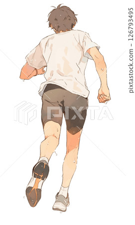 體育：奔跑的男人的背影 126793495