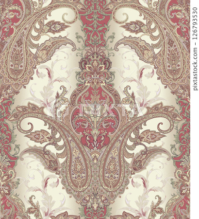 Timeless Geometric Shapes Blended with Floral Scrollwork Drawings 126793530