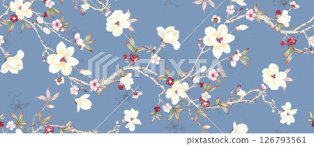 Timeless Geometric Shapes Blended with Floral Scrollwork Drawings Timeless Geometric Shapes Blended with Floral Scrollwork Drawings 126793561