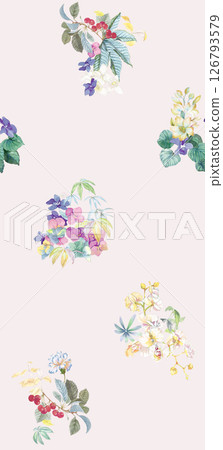 Timeless Geometric Shapes Blended with Floral Scrollwork Drawings 126793579