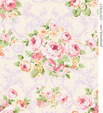 Stunning Hand Painted Geometric Floral Scroll Pattern Creations Stunning Hand Painted Geometric Floral Scroll Pattern Creations 126793623