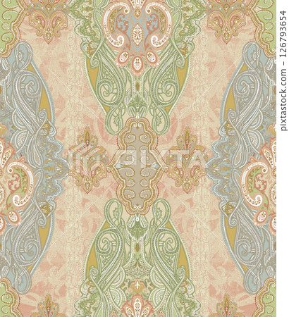 Stunning Hand Painted Geometric Floral Scroll Pattern Creations Stunning Hand Painted Geometric Floral Scroll Pattern Creations 126793654