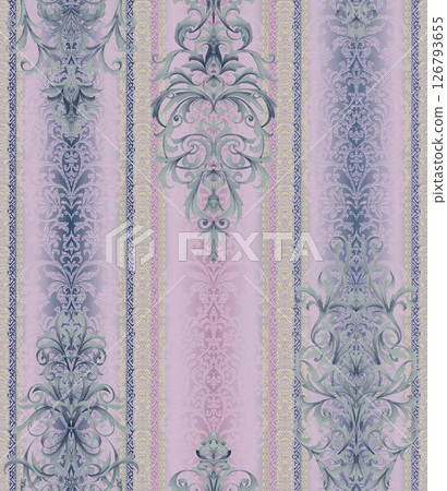 Stunning Hand Painted Geometric Floral Scroll Pattern Creations Stunning Hand Painted Geometric Floral Scroll Pattern Creations 126793655