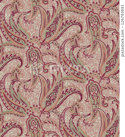 Stunning Hand Painted Geometric Floral Scroll Pattern Creations 126793691