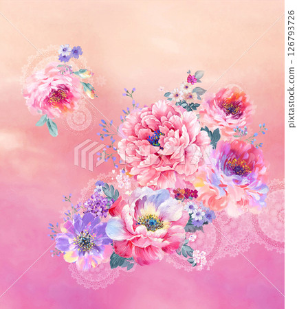 Inspired Geometric Floral Scrollwork Hand Drawn Illustrations Inspired Geometric Floral Scrollwork Hand Drawn Illustrations 126793726