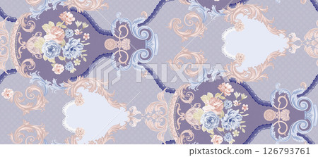 Inspired Geometric Floral Scrollwork Hand Drawn Illustrations Inspired Geometric Floral Scrollwork Hand Drawn Illustrations 126793761