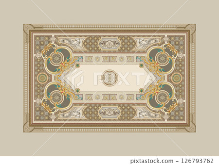 Inspired Geometric Floral Scrollwork Hand Drawn Illustrations Inspired Geometric Floral Scrollwork Hand Drawn Illustrations 126793762