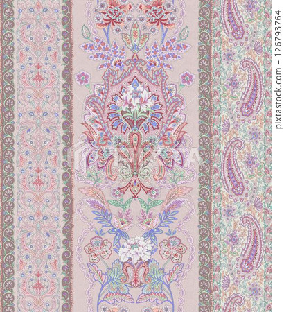 Inspired Geometric Floral Scrollwork Hand Drawn Illustrations Inspired Geometric Floral Scrollwork Hand Drawn Illustrations 126793764