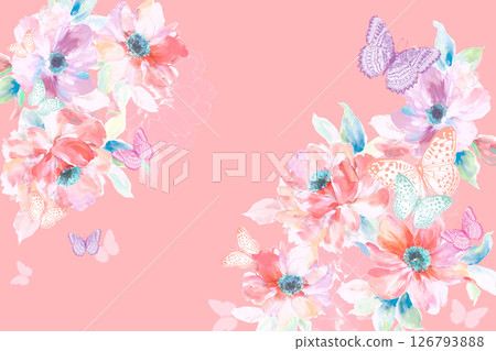 Modern Fusion of Geometric Shapes and Floral Scroll Motifs Modern Fusion of Geometric Shapes and Floral Scroll Motifs 126793888