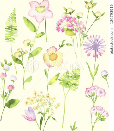 Modern Fusion of Geometric Shapes and Floral Scroll Motifs 126793916