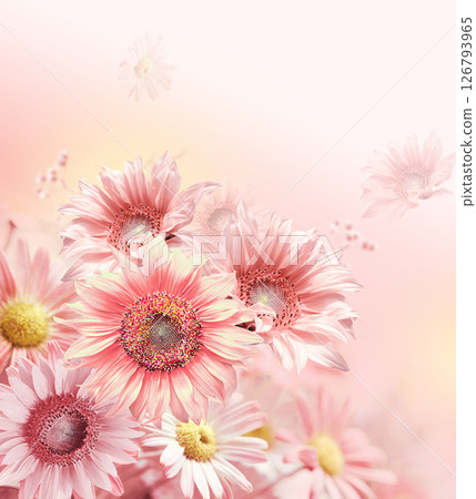 Modern Fusion of Geometric Shapes and Floral Scroll Motifs Modern Fusion of Geometric Shapes and Floral Scroll Motifs 126793965