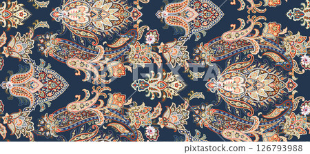 Distinctive Hand Illustrated Geometric Scroll and Floral Designs Distinctive Hand Illustrated Geometric Scroll and Floral Designs 126793988