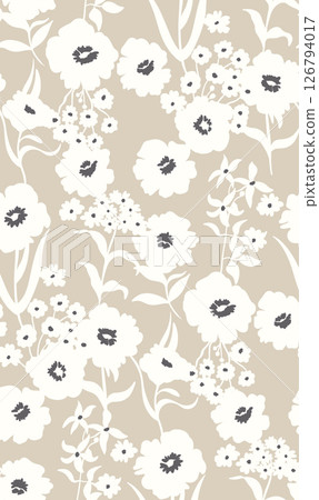 Distinctive Hand Illustrated Geometric Scroll and Floral Designs 126794017