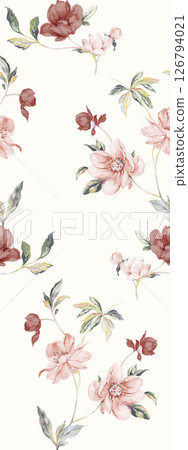 Distinctive Hand Illustrated Geometric Scroll and Floral Designs Distinctive Hand Illustrated Geometric Scroll and Floral Designs 126794021