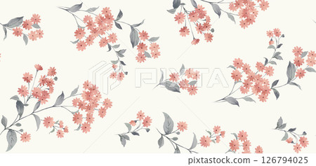 Distinctive Hand Illustrated Geometric Scroll and Floral Designs Distinctive Hand Illustrated Geometric Scroll and Floral Designs 126794025