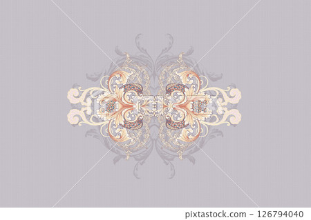 Distinctive Hand Illustrated Geometric Scroll and Floral Designs 126794040