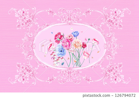 Distinctive Hand Illustrated Geometric Scroll and Floral Designs Distinctive Hand Illustrated Geometric Scroll and Floral Designs 126794072