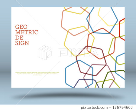 Colorful geometric design. Templates for creative design. Layout of the cover, banner, brochure, poster, advertising, corporate design and interior paintings 126794603