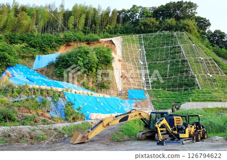 Landslide prevention work site 126794622