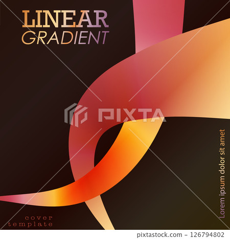 Gradient of colorful lines. Colored curvy stripes. Design element, template for postcards, posters, interiors and creative ideas Gradient of colorful lines. Colored curvy stripes. Design element, template for postcards, posters, interiors and creative ideas 126794802
