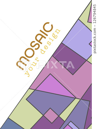 Geometric abstraction. Colorful mosaic of geometric shapes. Background template for covers, design and creative ideas Geometric abstraction. Colorful mosaic of geometric shapes. Background template for covers, design and creative ideas 126794845