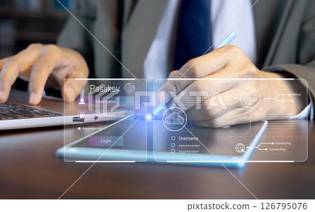concept of using Passkey instead of a code set for maximum security Biometric Lock concept of using Passkey instead of a code set for maximum security Biometric Lock 126795076