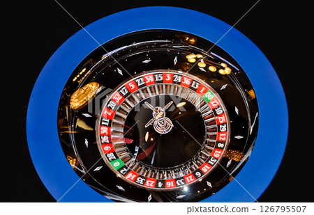 Gambling table in luxury casino. 126795507