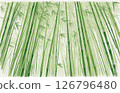 Bamboo forest watercolor style ink painting background illustration. Generative AI 126796480