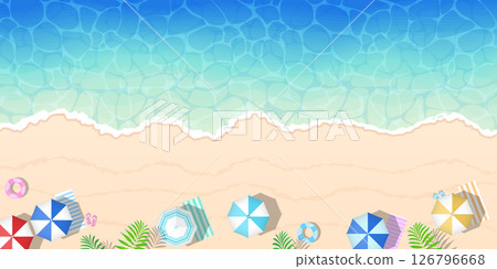 美麗的大海和海岸線 126796668