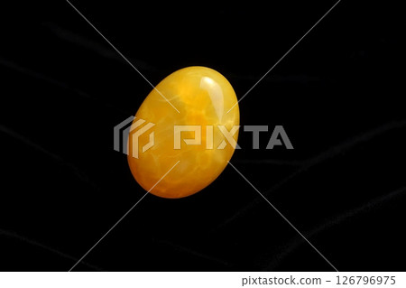 Polished Yellow Opal Stone Floating in Air 126796975