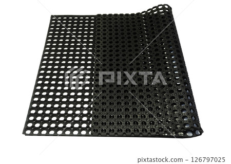 Heavy Duty Rubber Ring Mat Isolated on White Background Heavy Duty Rubber Ring Mat Isolated on White Background 126797025