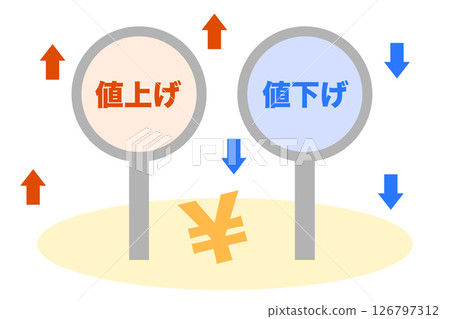 Image of price increase and decrease 126797312