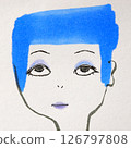 藍頭髮的女人 126797808