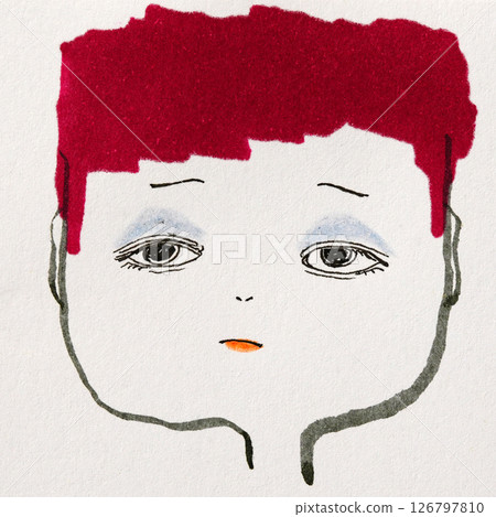 Anxious woman's face 126797810