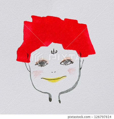 Red haired woman face Red haired woman face 126797814