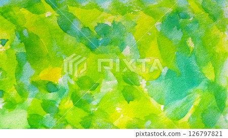 黃綠色水彩顏料背景素材 126797821