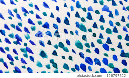 藍色水彩顏料斑點圖案 126797822