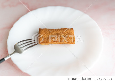 Baked goods on a white plate② Baked goods on a white plate② 126797995
